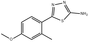 5-(4-甲氧基-2-甲基苯基)-1,3,4-噻二唑-2-胺 结构式