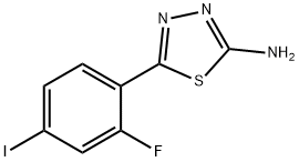 5-(2-氟-4-碘苯基)-1,3,4-噻二唑-2-胺, 1388068-52-7, 结构式