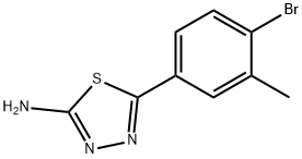 2-氨基-5-(4-溴-3-甲基苯基)-1,3,4-噻二唑 结构式