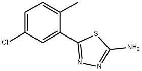 2-氨基-5-(5-氯-2-甲基苯基)-1,3,4-噻二唑, 1388073-17-3, 结构式