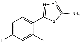 2-氨基-5-(4-氟-2-甲基苯基)-1,3,4-噻二唑, 1388076-63-8, 结构式