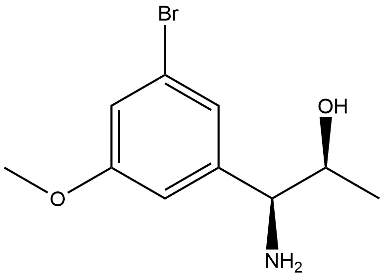 (1S,2S)-1-AMINO-1-(3-BROMO-5-METHOXYPHENYL)PROPAN-2-OL 结构式