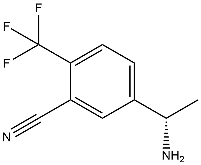 (S)-5-(1-aminoethyl)-2-(trifluoromethyl)benzonitrile Structure