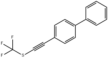1,1'-Biphenyl, 4-[2-[(trifluoromethyl)thio]ethynyl]- Structure