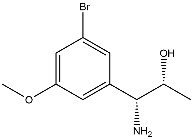 (1R,2R)-1-AMINO-1-(3-BROMO-5-METHOXYPHENYL)PROPAN-2-OL 结构式