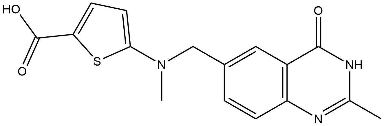 2-Thiophenecarboxylic acid, 5-[[(3,4-dihydro-2-methyl-4-oxo-6-quinazolinyl)methyl]methylamino]-