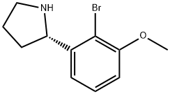 (S)-2-(2-bromo-3-methoxyphenyl)pyrrolidine Struktur