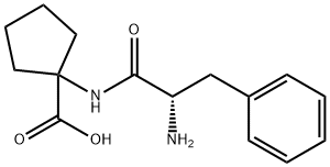 Cyclopentanecarboxylic acid, 1-[(2-amino-1-oxo-3-phenylpropyl)amino]-, (S)- (9CI) Struktur