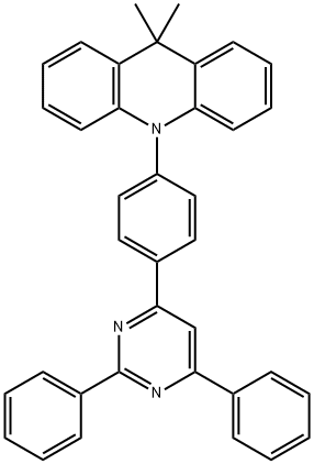 Acridine, 10-[4-(2,6-diphenyl-4-pyrimidinyl)phenyl]-9,10-dihydro-9,9-dimethyl- Structure