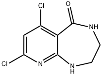 6,8-Dichloro-1,2,3,4-tetrahydro-5H-pyrido[2,3-e]-1,4-diazepin-5-one Structure