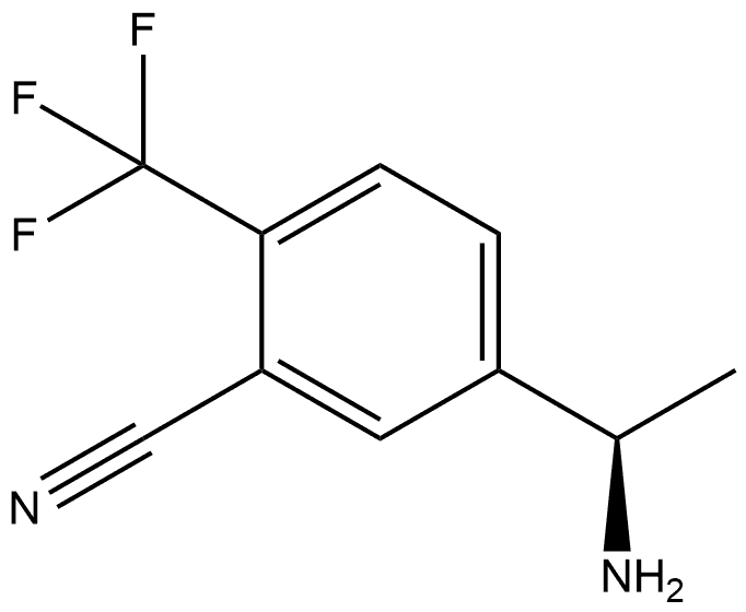 (R)-5-(1-aminoethyl)-2-(trifluoromethyl)benzonitrile 结构式