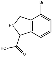 4-bromo-2,3-dihydro-1H-isoindole-1-carboxylic acid Struktur