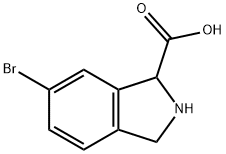 1H-Isoindole-1-carboxylic acid, 6-bromo-2,3-dihydro- Structure