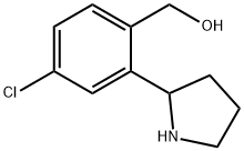 Benzenemethanol, 4-chloro-2-(2-pyrrolidinyl)- 结构式