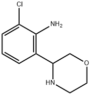 Benzenamine, 2-chloro-6-(3-morpholinyl)- Struktur