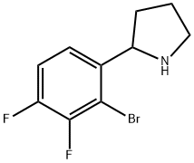 2-(2-bromo-3,4-difluorophenyl)pyrrolidine Structure