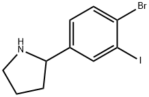 2-(4-bromo-3-iodophenyl)pyrrolidine Structure