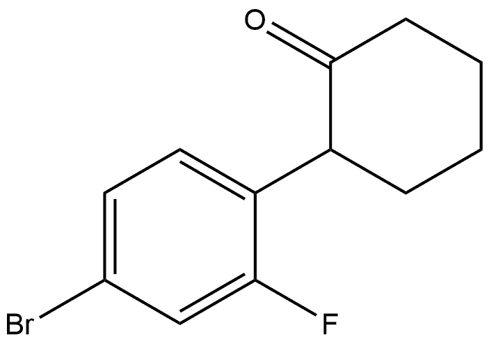 2-(4-Bromo-2-fluorophenyl)cyclohexanone 结构式