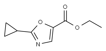 5-Oxazolecarboxylic acid, 2-cyclopropyl-, ethyl ester Structure