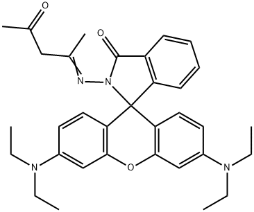 (E)3′,6′-bis(diethylaMino)-2-(4-oxopent-2-en-2-ylaMino)spiro〔isoindoline-1,9′-xanthen〕-3-one Structure