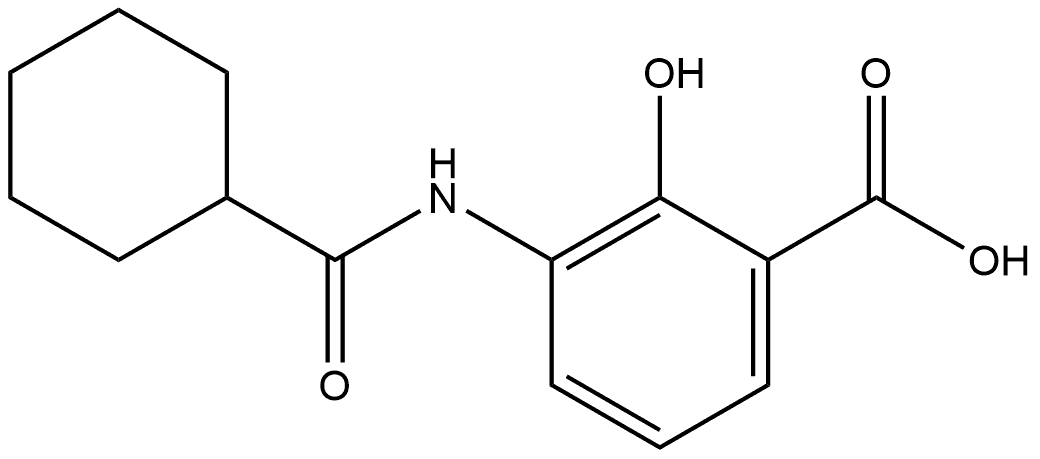3-[(Cyclohexylcarbonyl)amino]-2-hydroxybenzoic acid Structure