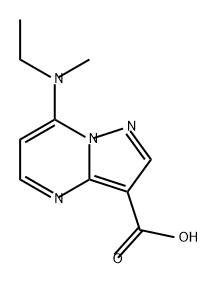 Pyrazolo[1,5-a]pyrimidine-3-carboxylic acid, 7-(ethylmethylamino)- Structure