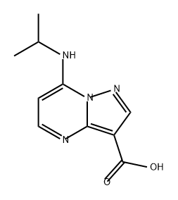 Pyrazolo[1,5-a]pyrimidine-3-carboxylic acid, 7-[(1-methylethyl)amino]- Structure