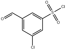 3-Chloro-5-formylbenzenesulfonyl chloride 化学構造式