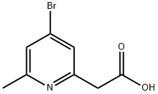 2-(4-溴-6-甲基吡啶-2-基)乙酸, 1393541-31-5, 结构式