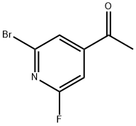 1-(2-Bromo-6-fluoropyridin-4-YL)ethanone 化学構造式