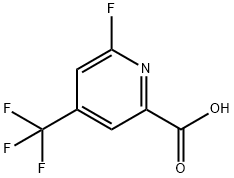 2-Pyridinecarboxylic acid, 6-fluoro-4-(trifluoromethyl)- Structure