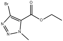 1H-1,2,3-Triazole-5-carboxylic acid, 4-bromo-1-methyl-, ethyl ester Struktur