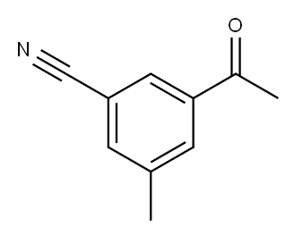 3-乙酰基-5-甲基苄腈 结构式