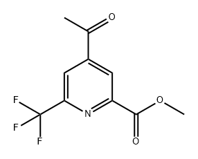 2-Pyridinecarboxylic acid, 4-acetyl-6-(trifluoromethyl)-, methyl ester Struktur