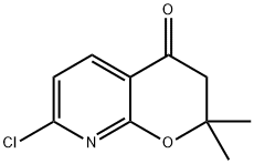 7-Chloro-2,3-dihydro-2,2-dimethyl-4H-pyrano[2,3-b]pyridin-4-one 结构式