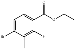 Benzoic acid, 4-bromo-2-fluoro-3-methyl-, ethyl ester,1394003-97-4,结构式
