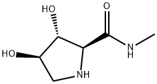 (2S,3R,4R)-3,4-Dihydroxy-N-methyl-2-pyrrolidine carboxamide Struktur