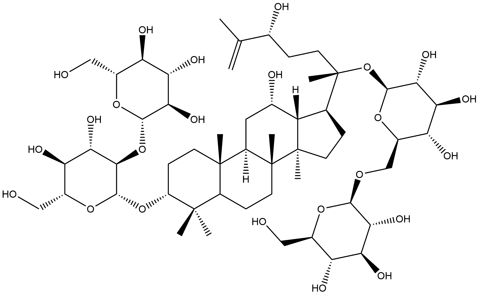(3β,12β,24R)-20-[(6-O-β-D-Glucopyranosyl-β-D-glucopyranosyl)oxy]-12,24-dihydroxydammar-25-en-3-yl 2-O-β-D-glucopyranosyl-β-D-glucopyranoside|人参皂苷V