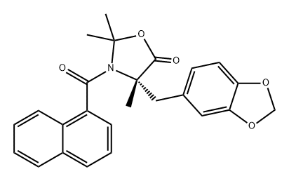 5-Oxazolidinone, 4-(1,3-benzodioxol-5-ylmethyl)-2,2,4-trimethyl-3-(1-naphthalenylcarbonyl)-, (4S)-