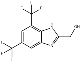 1H-Benzimidazole-2-methanol, 5,7-bis(trifluoromethyl)- Structure
