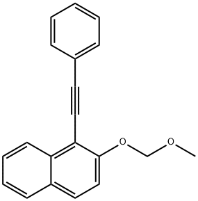 Naphthalene, 2-(methoxymethoxy)-1-(2-phenylethynyl)- Structure