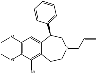 1H-3-Benzazepine, 6-bromo-2,3,4,5-tetrahydro-7,8-dimethoxy-1-phenyl-3-(2-propenyl)-, (R)- (9CI) Structure