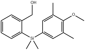 {2-[(4-Methoxy-3,5-dimethylphenyl)dimethylsilyl]phenyl}methanol 结构式