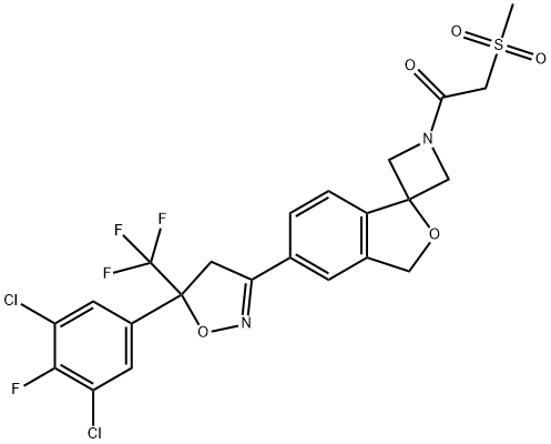 Ethanone, 1-[5'-[5-(3,5-dichloro-4-fluorophenyl)-4,5-dihydro-5-(trifluoromethyl)-3-isoxazolyl]spiro[azetidine-3,1'(3'H)-isobenzofuran]-1-yl]-2-(methylsulfonyl)-