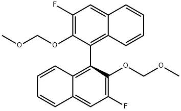 1,1''-Binaphthalene, 3,3''-difluoro-2,2''-bis(methoxymethoxy)-, (1S)- Structure