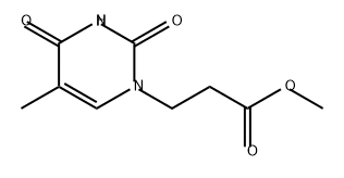 3-(5-甲基-2,4-二氧代-3,4-二氢-1(2H)-嘧啶基)丙酸甲酯, 139924-84-8, 结构式