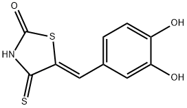 2-Thiazolidinone, 5-[(3,4-dihydroxyphenyl)methylene]-4-thioxo-, (5Z)- Structure