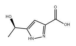 1H-Pyrazole-3-carboxylic acid, 5-[(1R)-1-hydroxyethyl]- Struktur