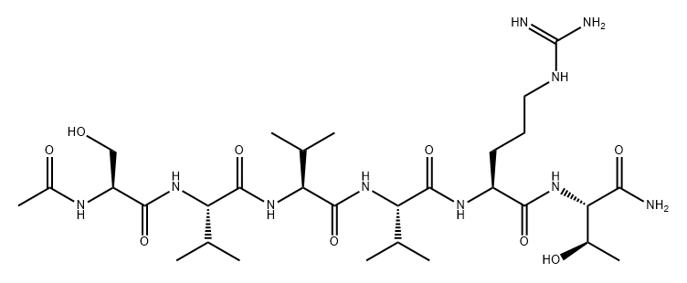 L-Threoninamide, N-acetyl-L-seryl-L-valyl-L-valyl-L-valyl-L-arginyl- Structure