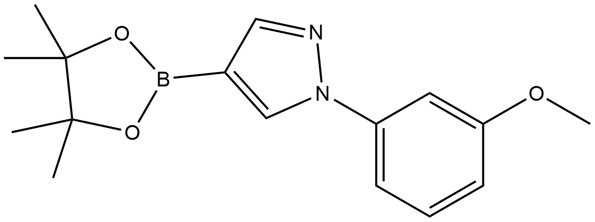 1-(3-Methoxyphenyl)-4-(4,4,5,5-tetramethyl-1,3,2-dioxaborolan-2-yl)-1H-pyrazole Struktur